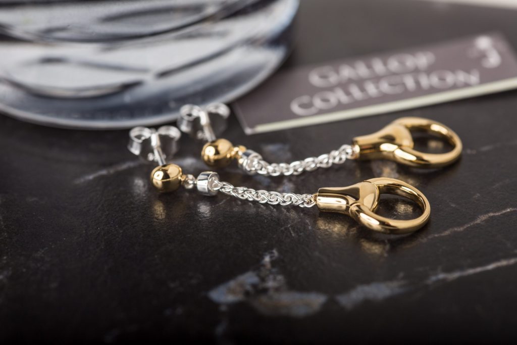 snaffle drop earrings