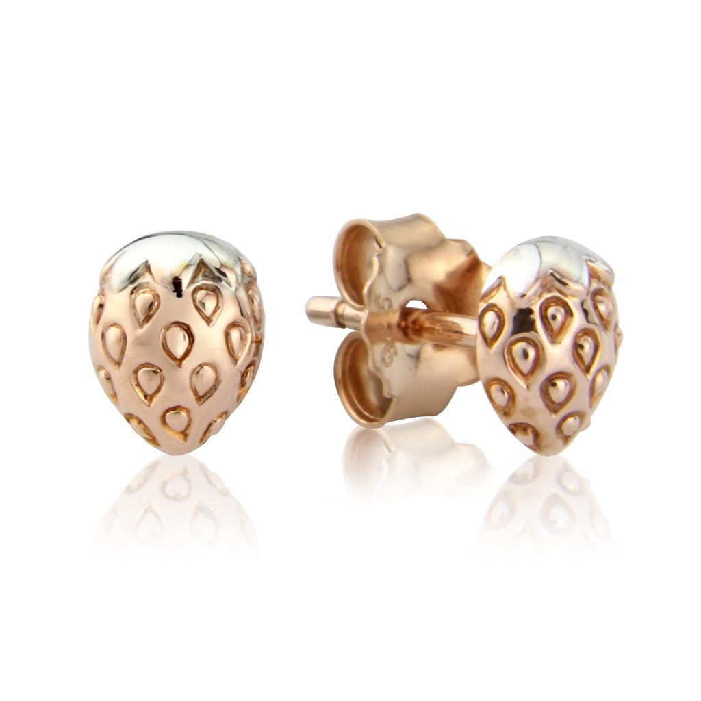 strawberry stud earrings